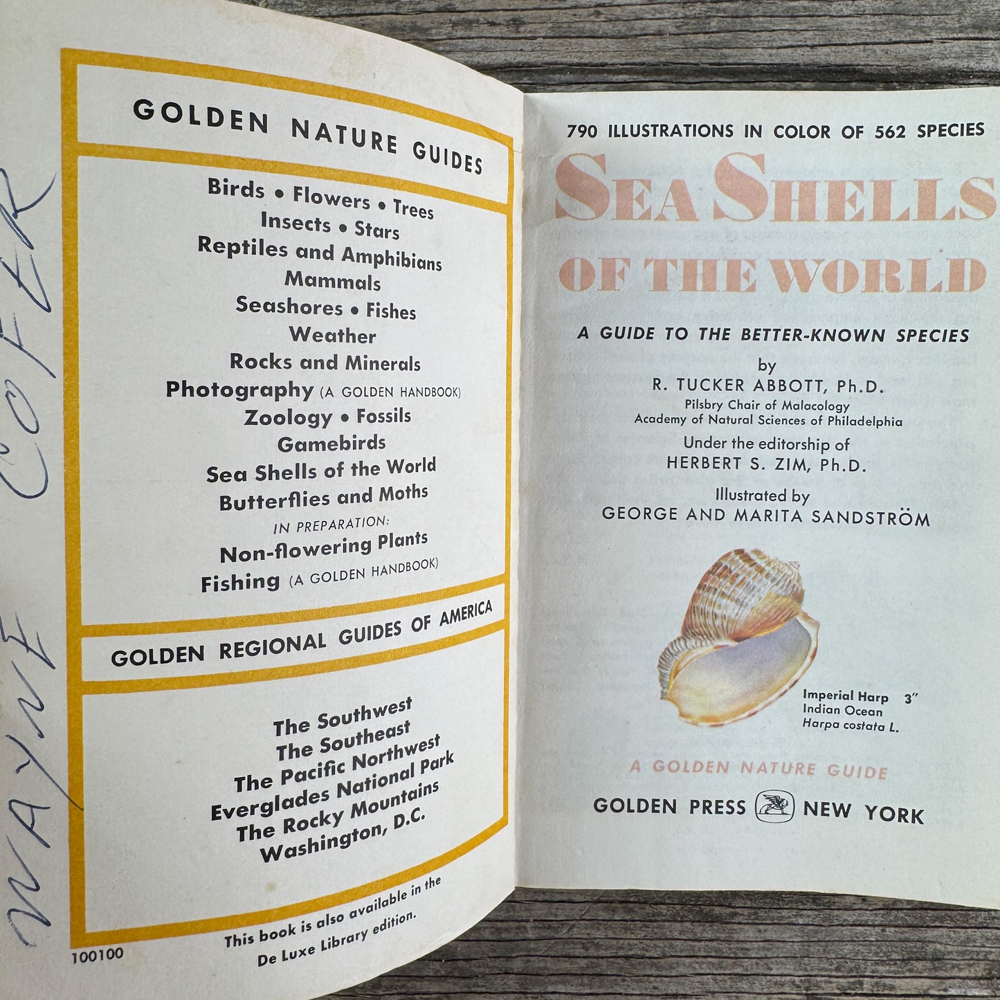 Sea Shells of the World, A Golden Guide, 1962