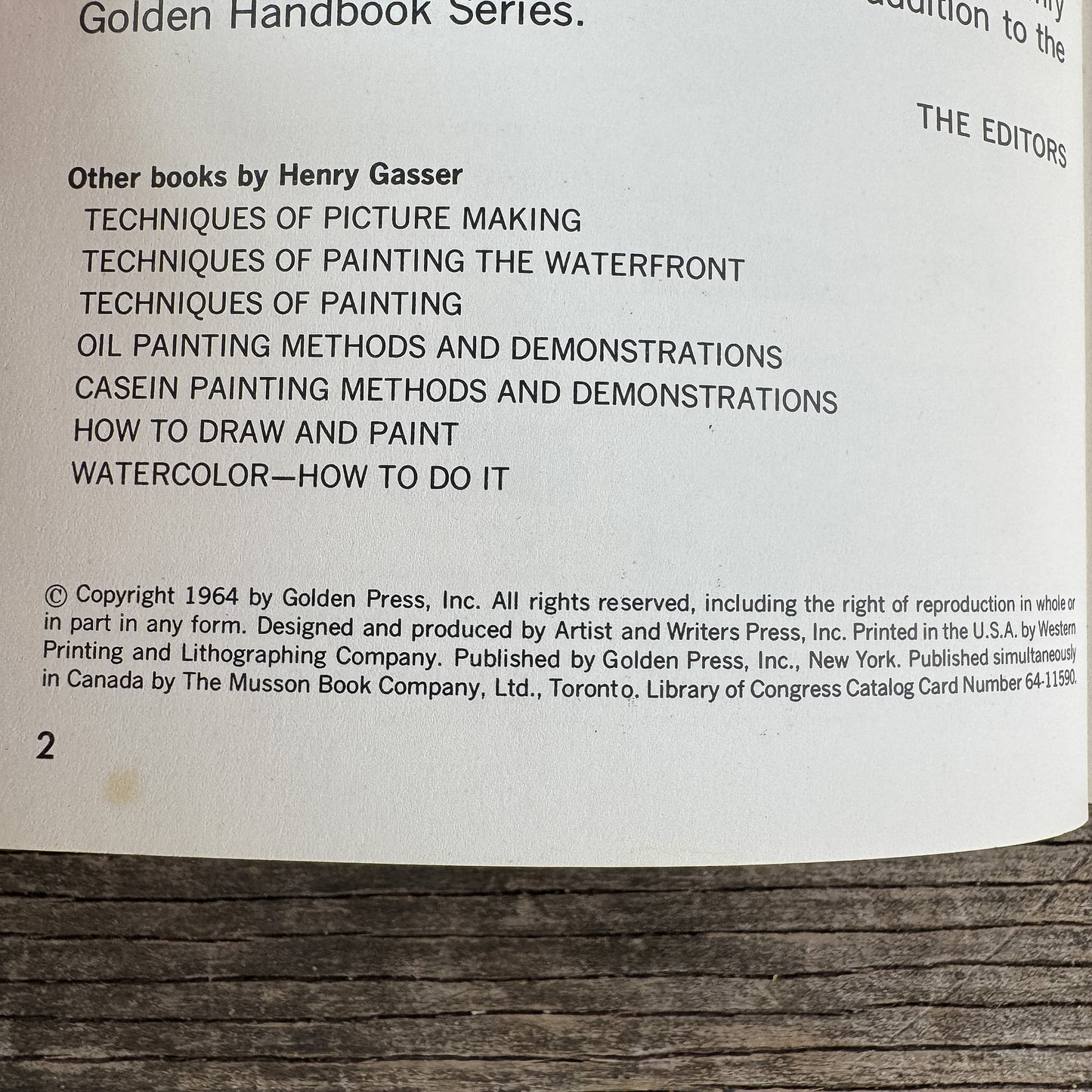 Henry Gasser's Guide to Painting, A Golden Handbook, 1964