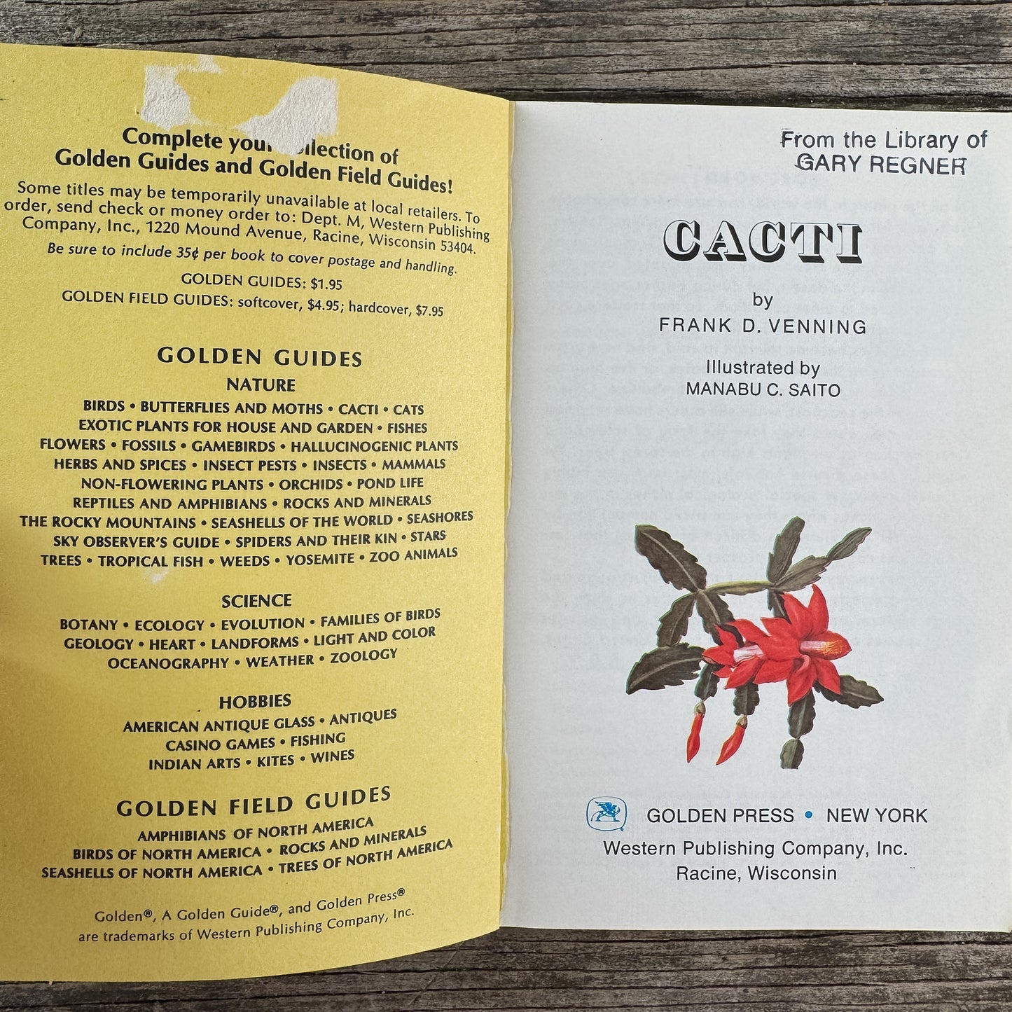 Cacti, A Golden Guide, 1974