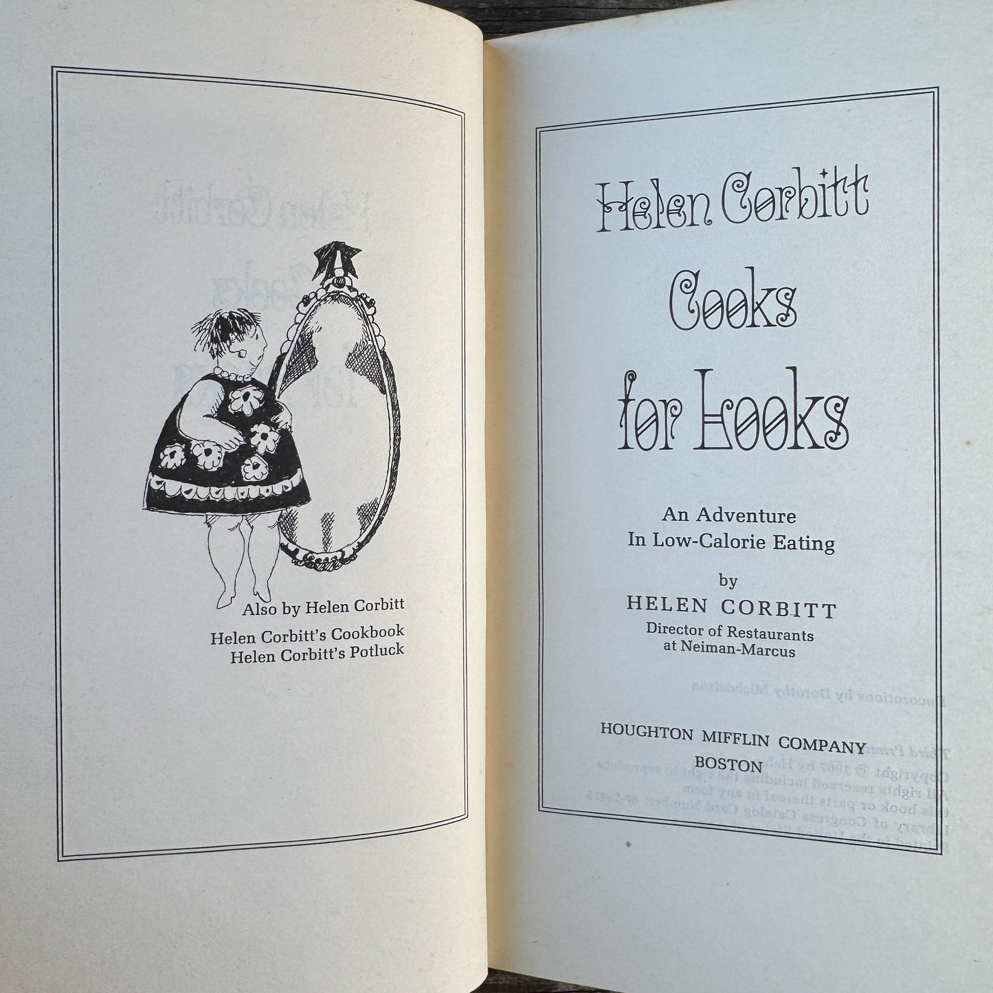 Cooks For Looks, Helen Corbitt, 1967, Neiman Marcus Diet Cookbook