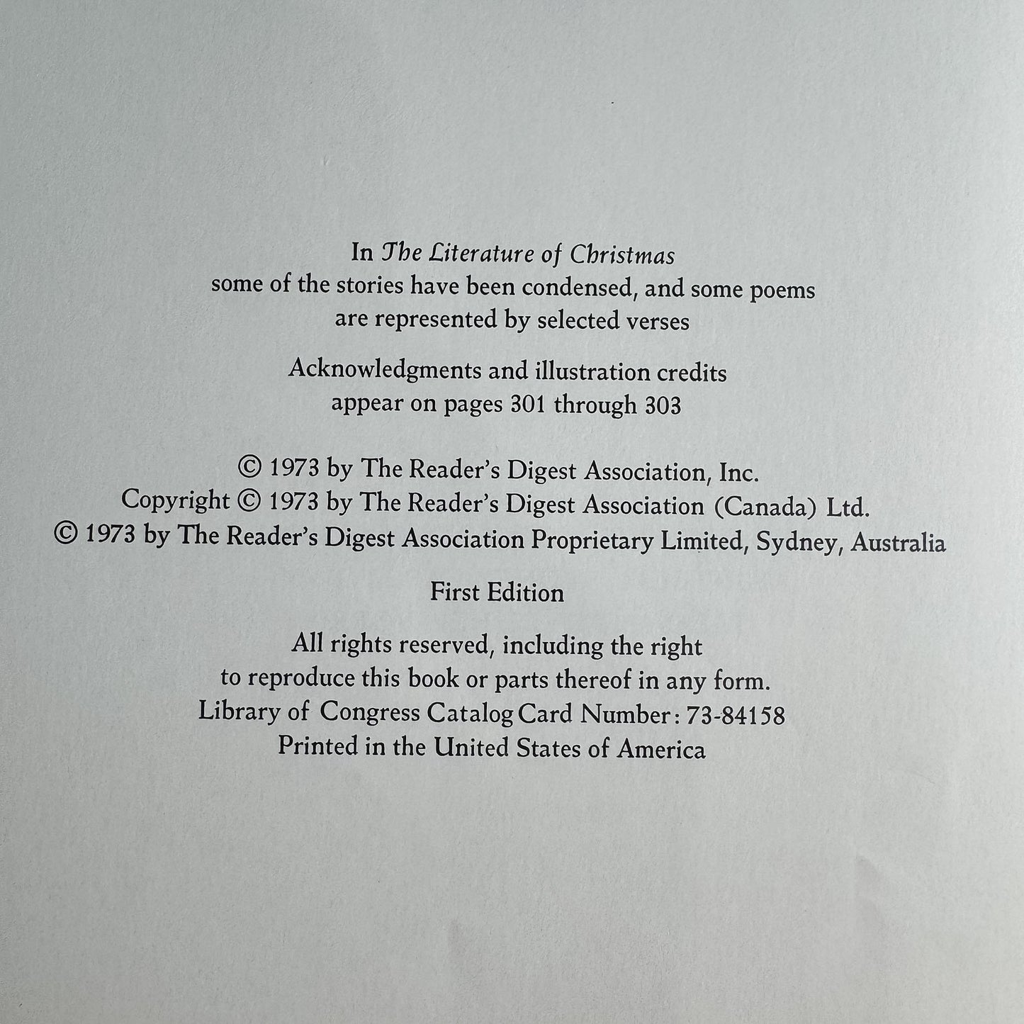 The Book of Christmas, Reader's Digest Association, 1973, First Edition