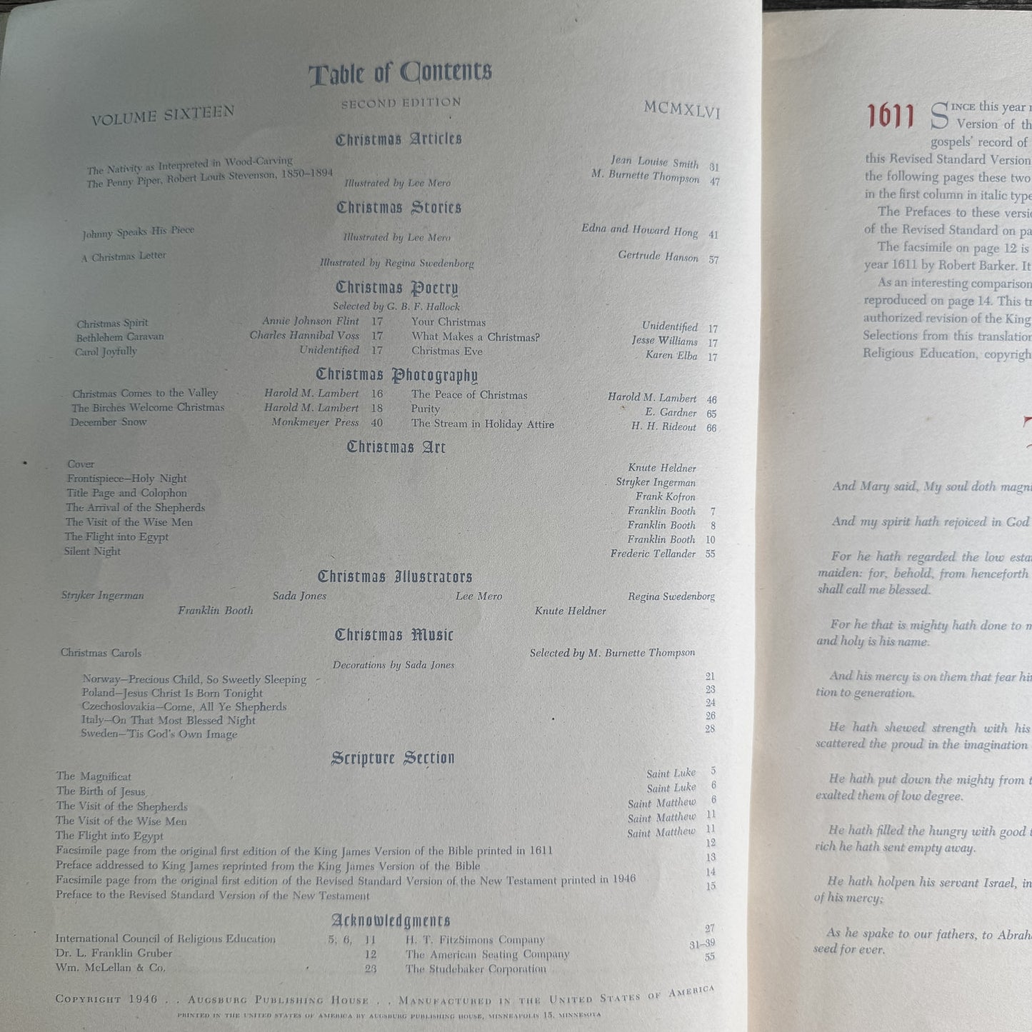 Christmas: An American Annual of Christmas Literature and Art, Vol. 16, 1946