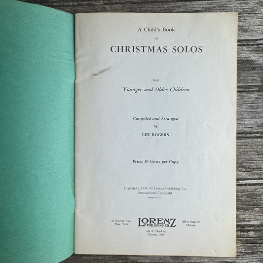Church Christmas Music Set, 1939-1950