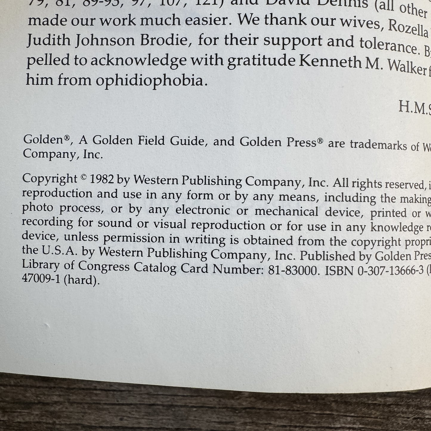 Reptiles of North America, Hobart M. Smith and Edmund D. Brodie Jr., 1982