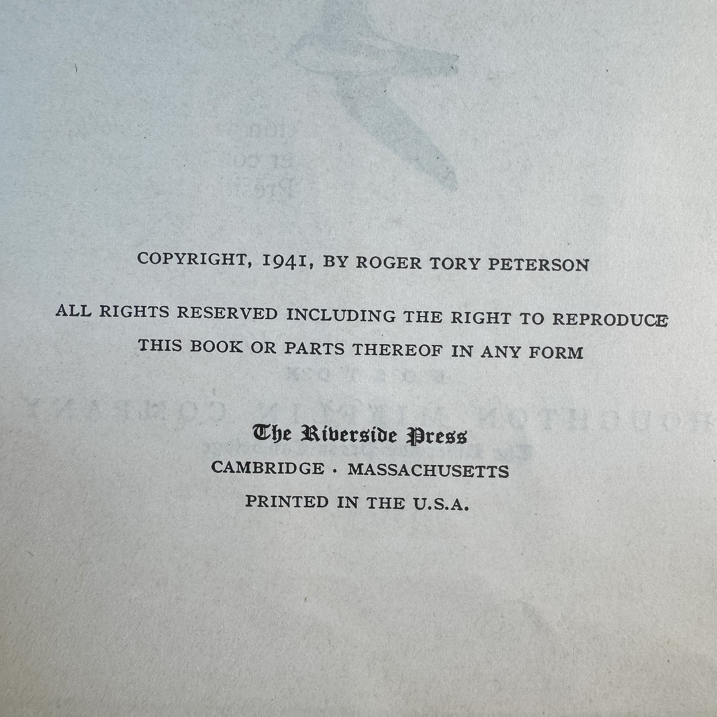 A Field Guide to Western Birds, Roger Tory Peterson, 1941