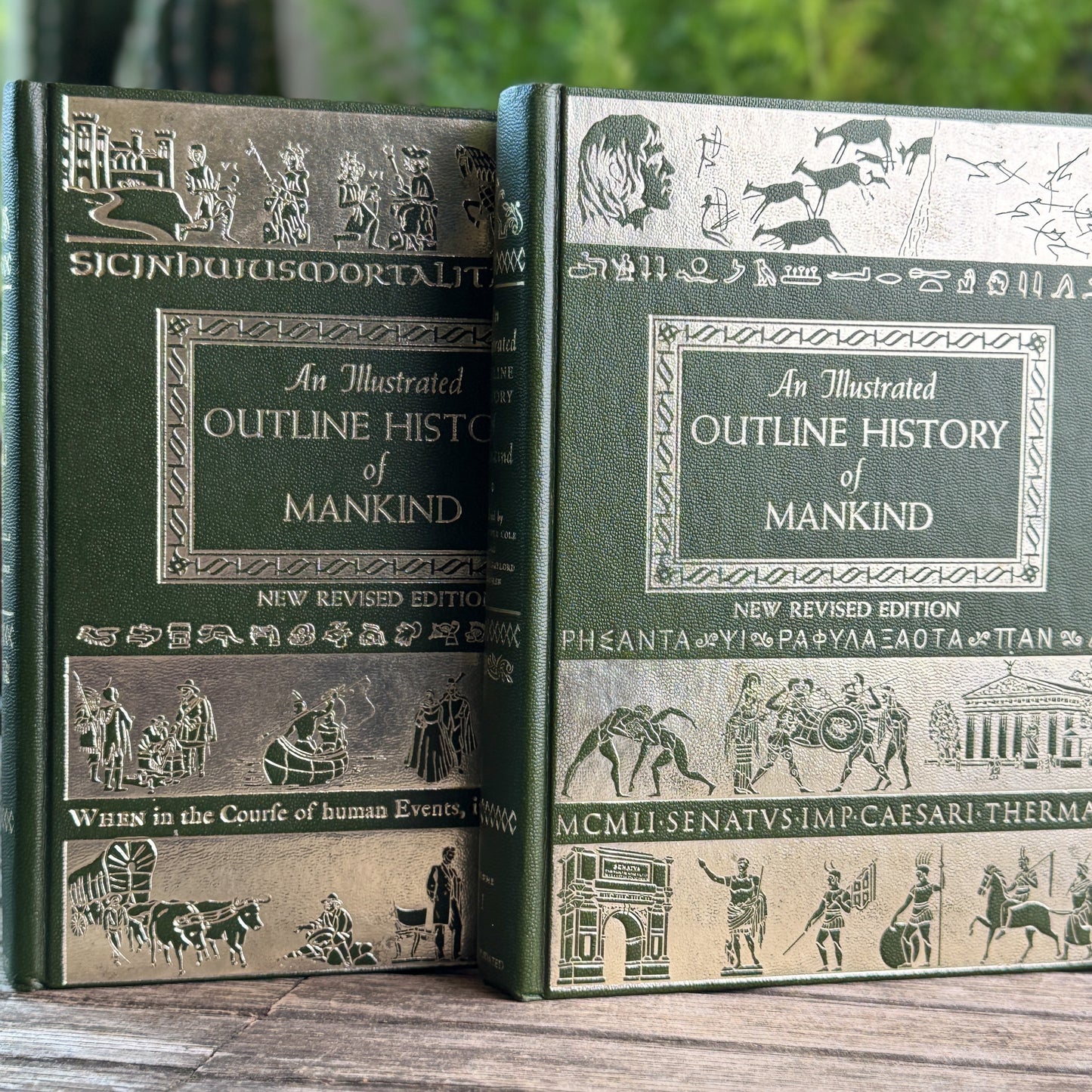 An Illustrated Outline History of Mankind, Two-Volume Set, Edited by Fay-Cooper Cole and Harris Gaylord Warren, 1974 New Revised Edition