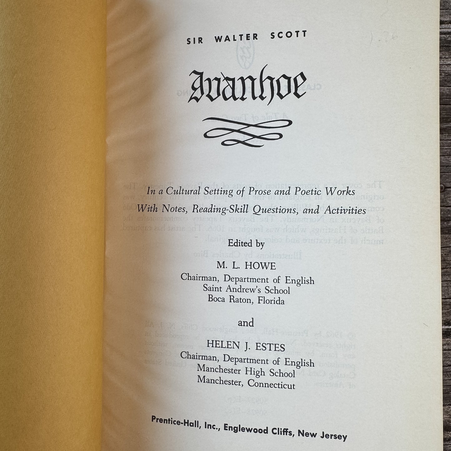 Ivanhoe, Sir Walter Scott, 1962 School Edition