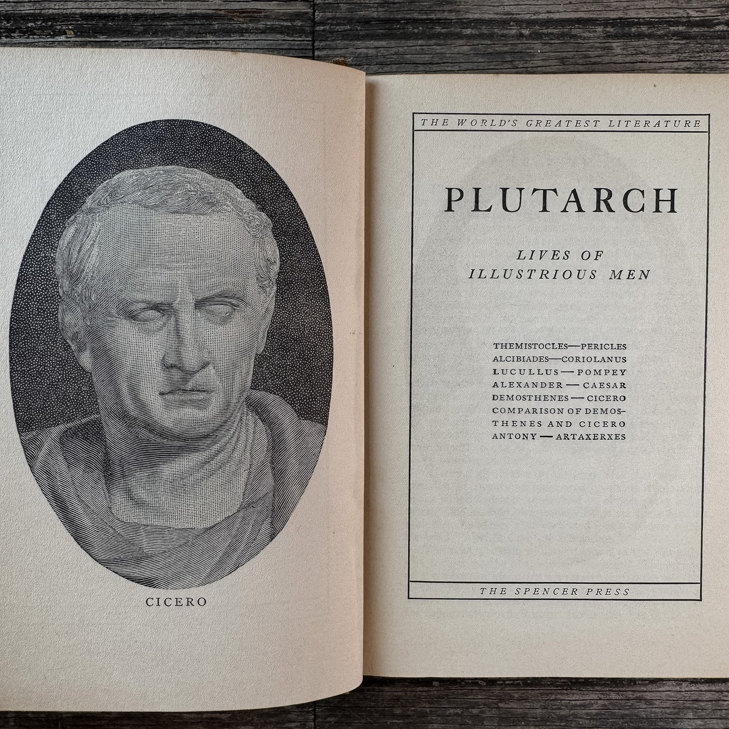 Plutarch's Lives, Plutarch, World's Greatest Literature Edition