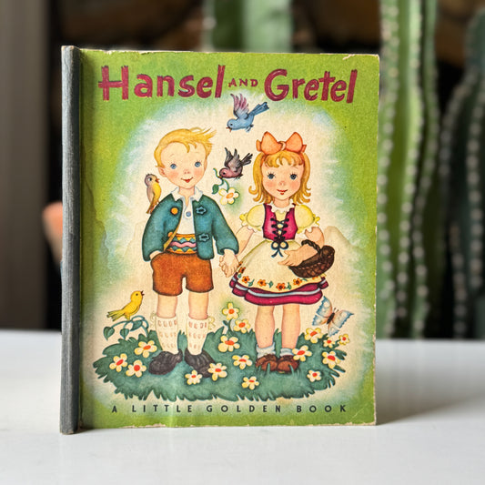 Hansel & Gretel, Little Golden Book, 1945 First Printing, Blue Spine