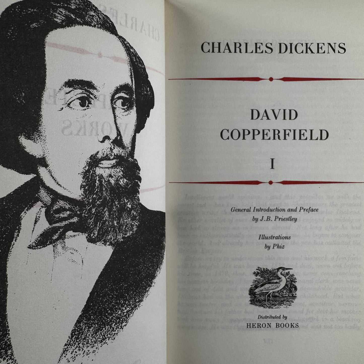 Vintage David Copperfield 2-Volume Set by Charles Dickens, Heron Books Centennial Edition