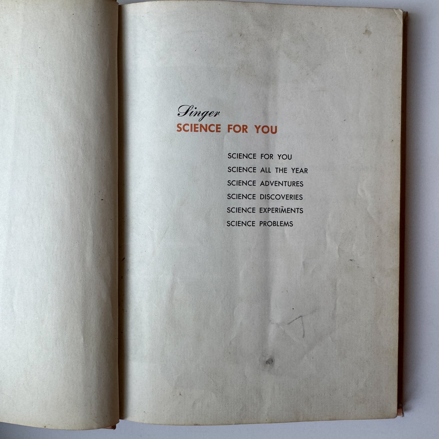 Singer Science for You, 1959 Science Primer, Illustrated Rockets, People, Animals
