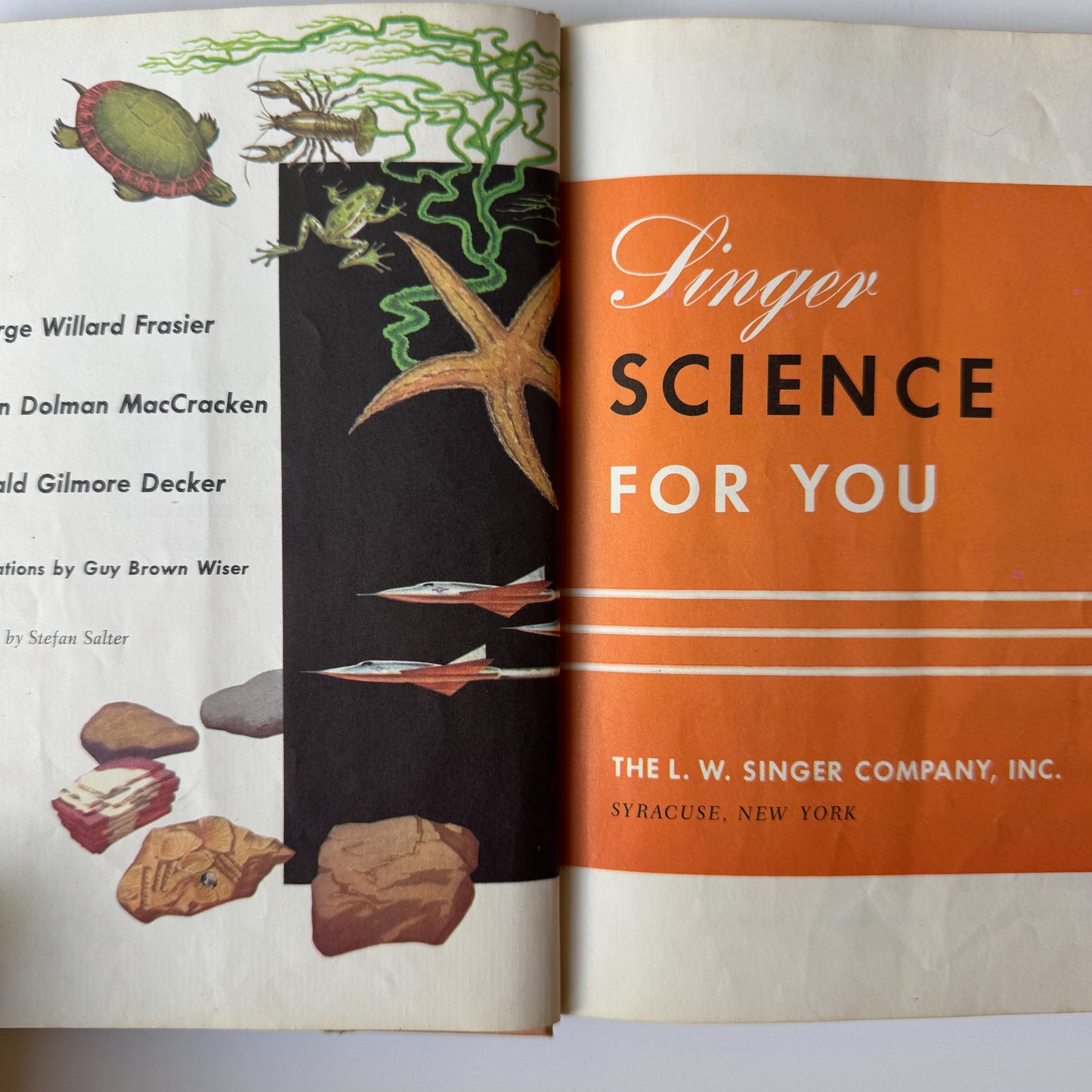 Singer Science for You, 1959 Science Primer, Illustrated Rockets, People, Animals