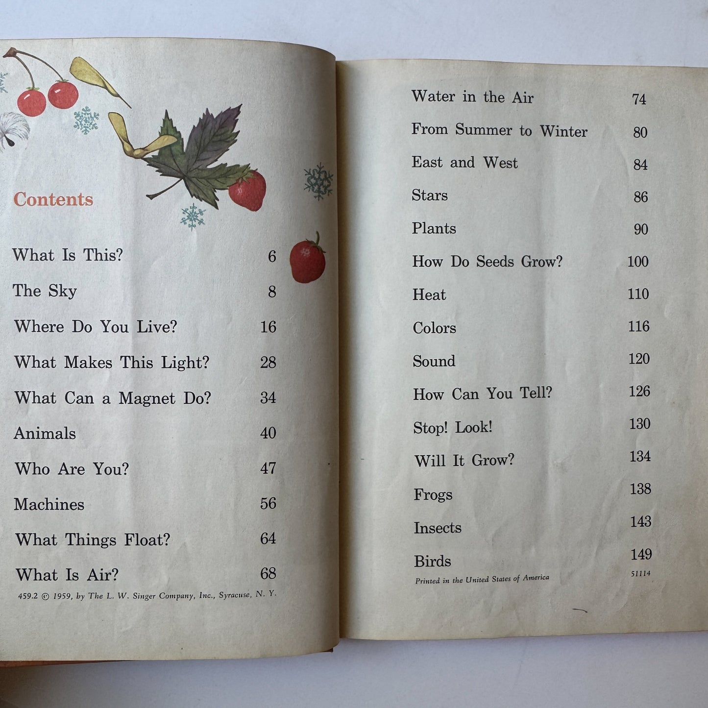 Singer Science for You, 1959 Science Primer, Illustrated Rockets, People, Animals