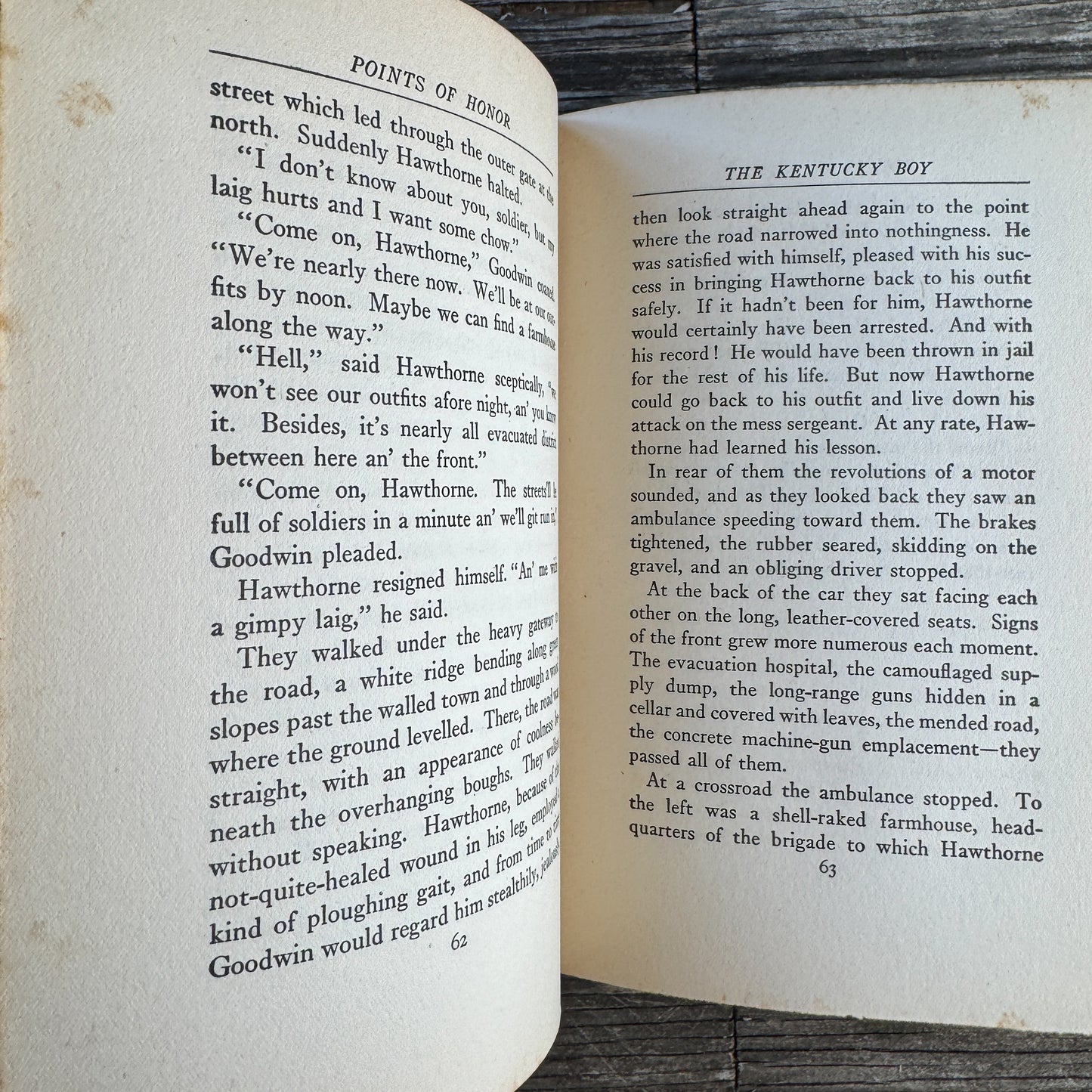 Points of Honor, Thomas Boyd, 1925, WWI Stories