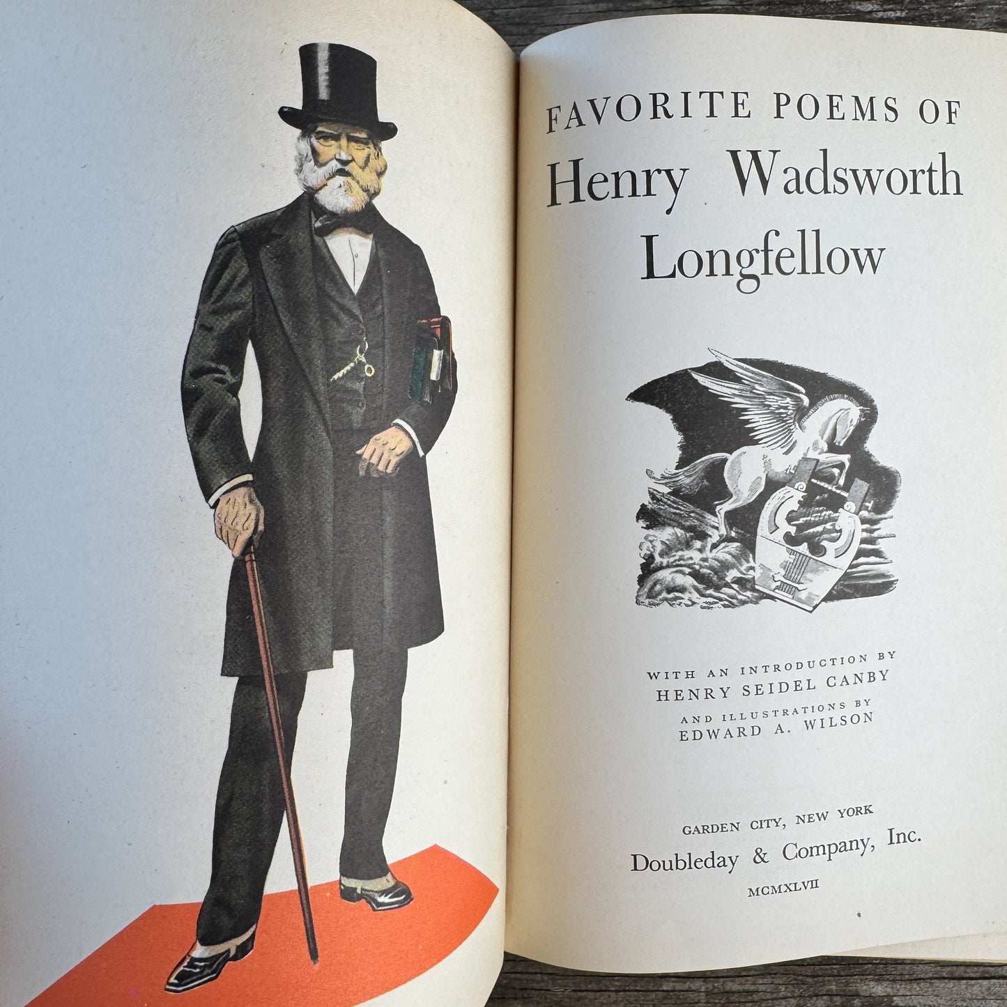 Favorite Poems of Henry Wadsworth Longfellow, 1947, Illustrated
