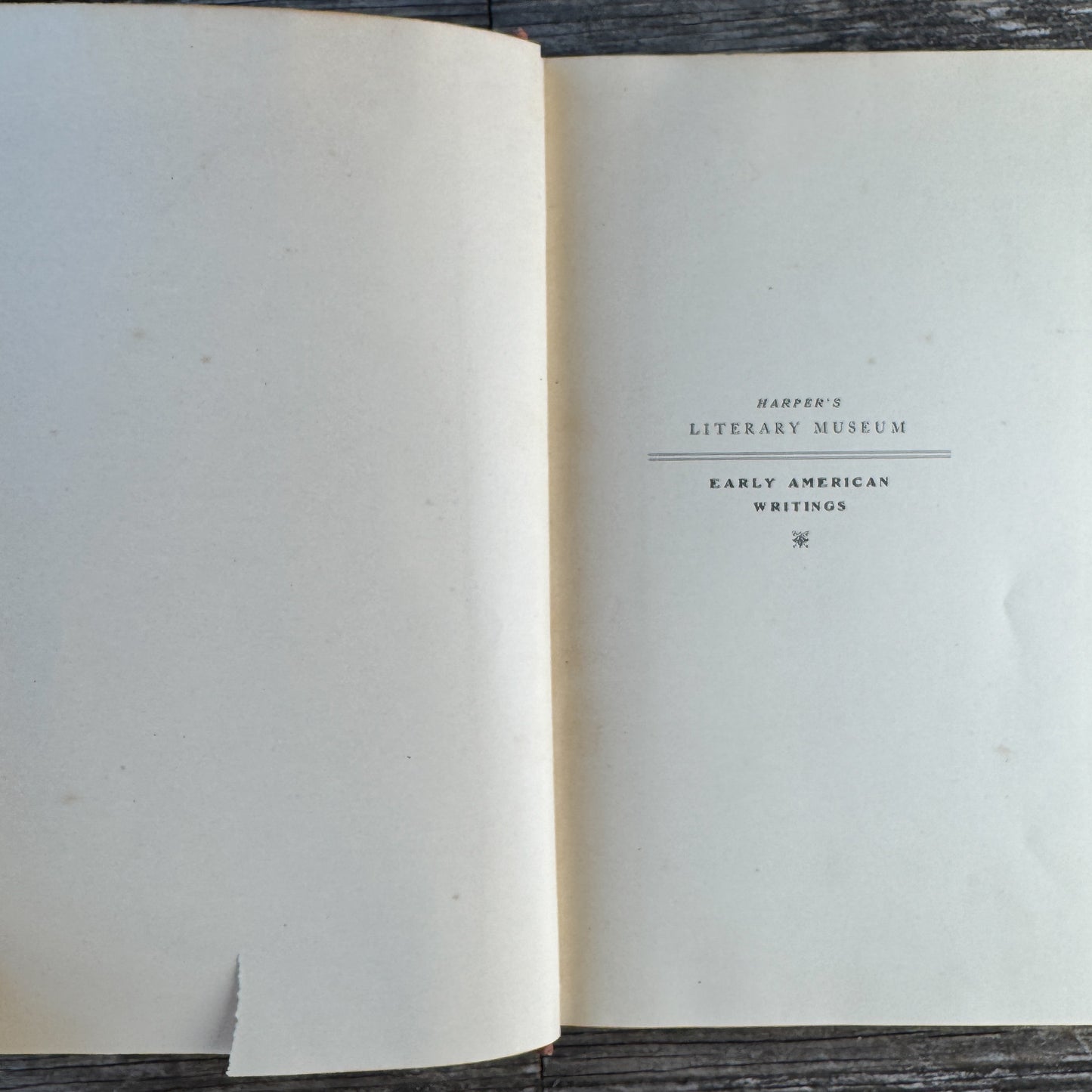 Harper’s Literary Museum: Early American Writings, 1927 First Edition