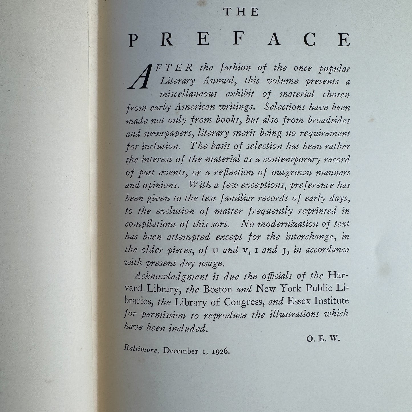 Harper’s Literary Museum: Early American Writings, 1927 First Edition