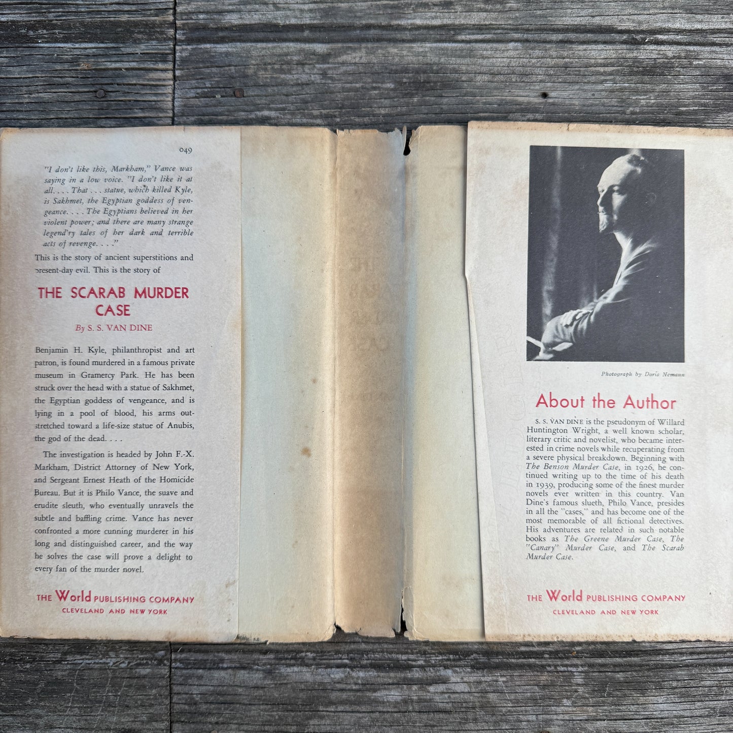 The Scarab Murder Case, S.S. Van Dine, 1945 Tower Books Edition, Hardcover