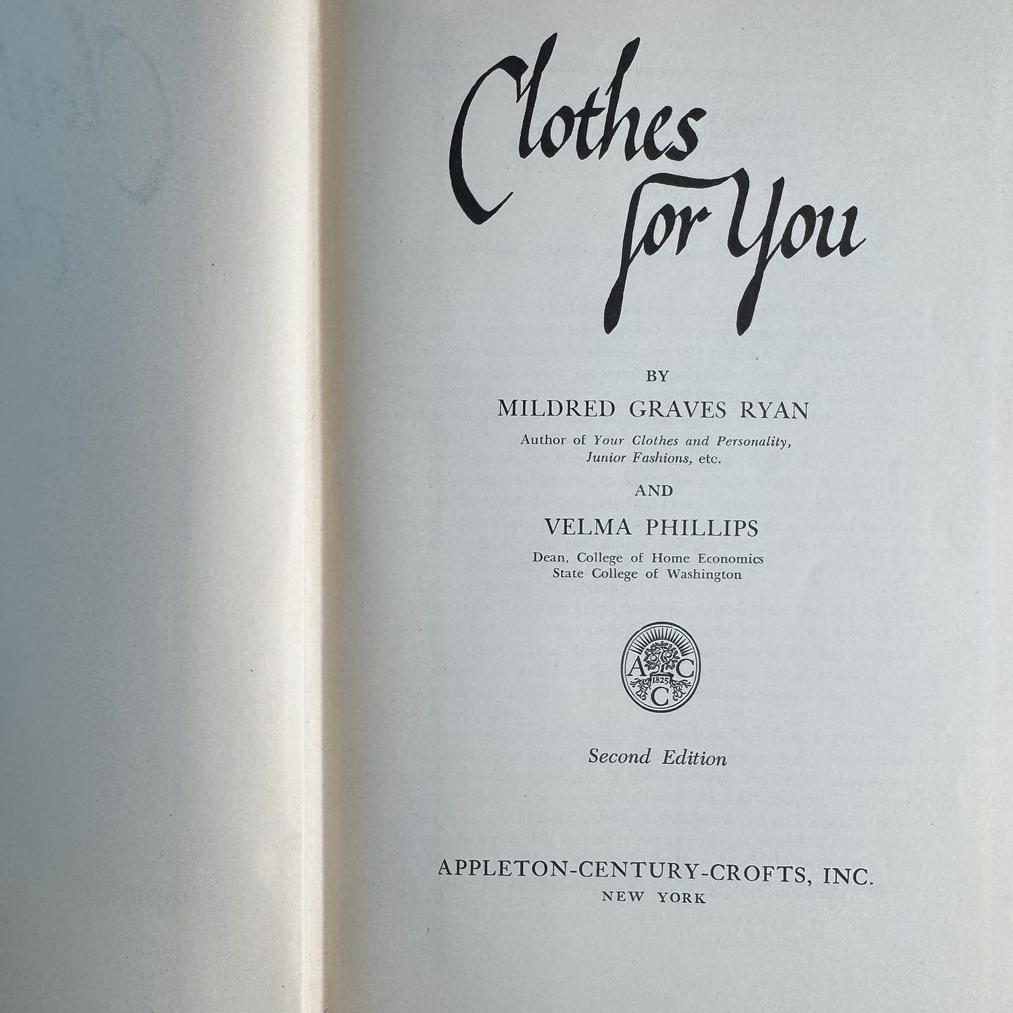 Clothes for You, 1954 Second Edition, Home Economics Textbook