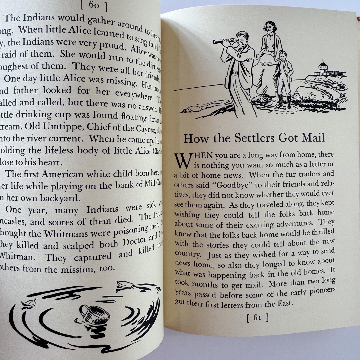 A Child's Story of Washington, 1938 History School Book, Beautiful Illustrations - Pretty Old Books