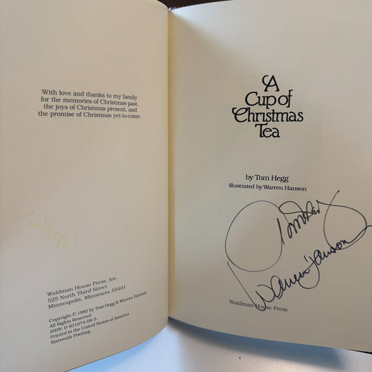 A Cup of Christmas Tea, Tom Hegg, Signed, 1982 - Pretty Old Books