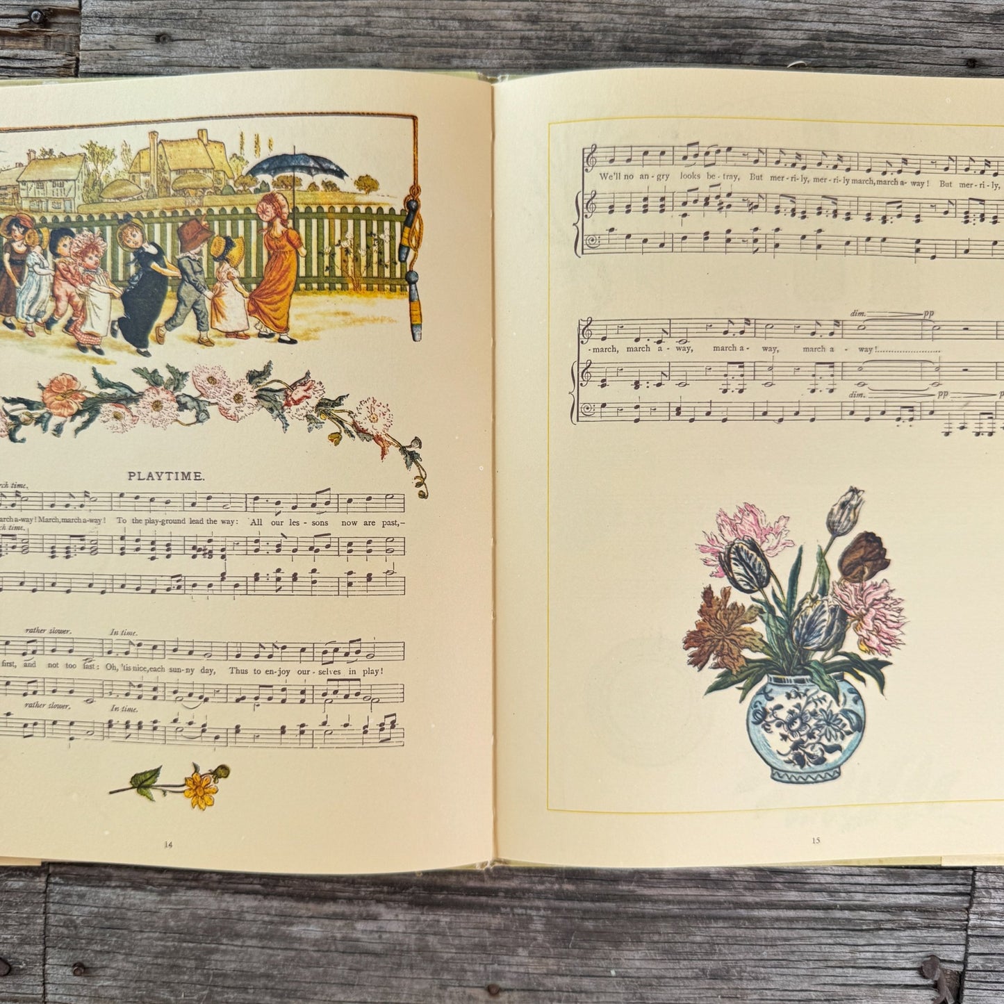 A Day in a Child's Life, Illustrated by Kate Greenaway, Merrimack Publishing Corporation - Pretty Old Books