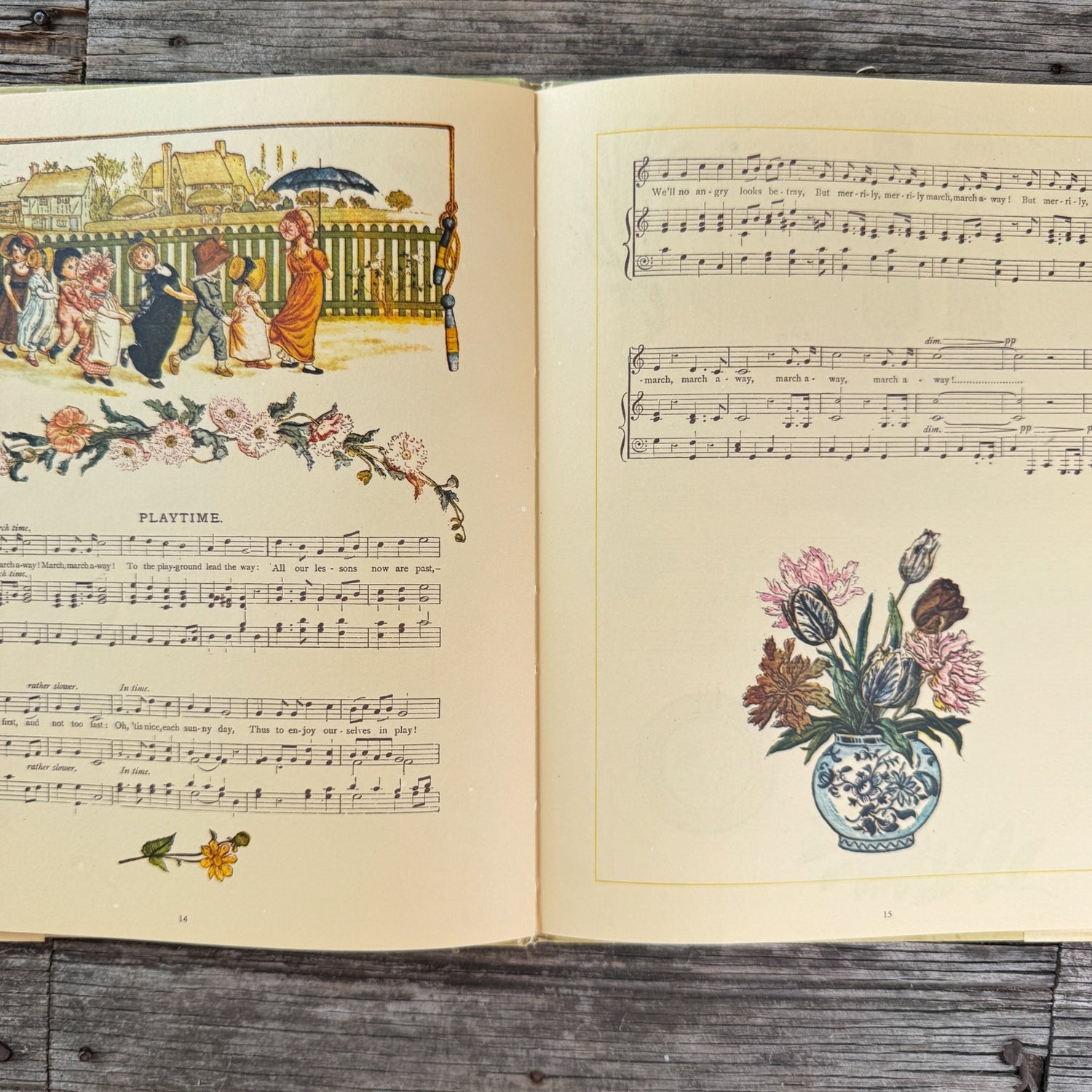 A Day in a Child's Life, Illustrated by Kate Greenaway, Merrimack Publishing Corporation - Pretty Old Books