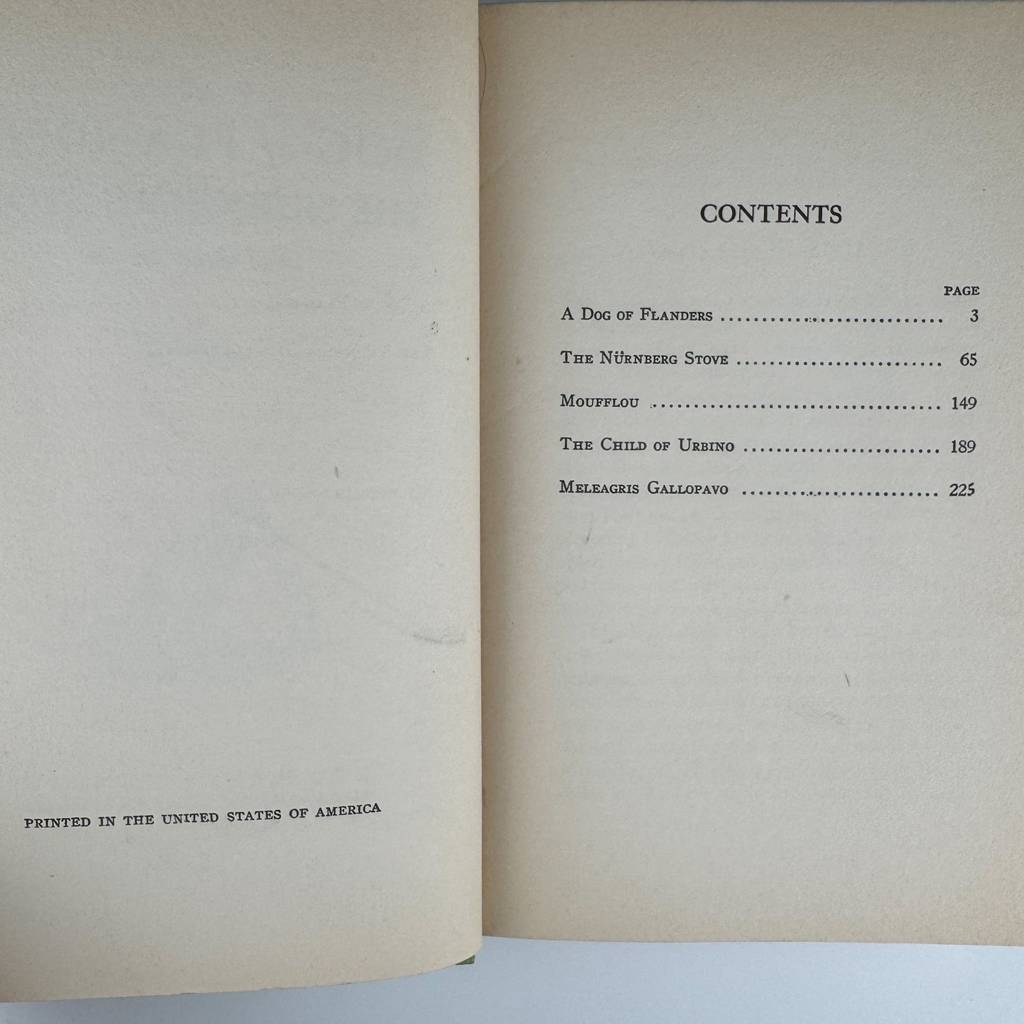 A Dog of Flanders and Other Stories, Ouida, Green Mid Century - Pretty Old Books