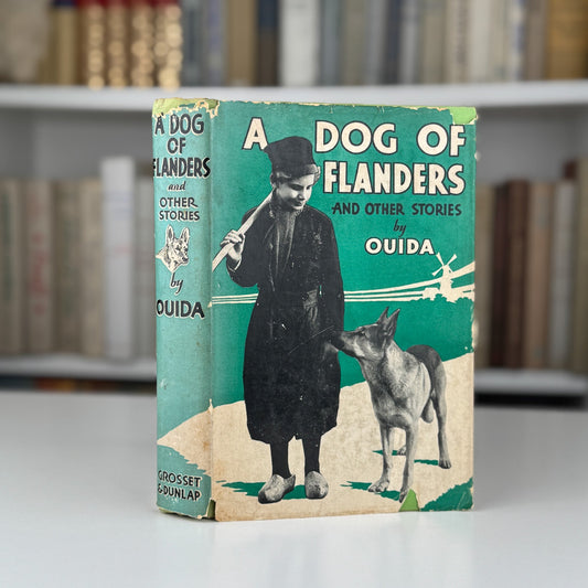 A Dog of Flanders and Other Stories, Ouida, Green Mid Century - Pretty Old Books