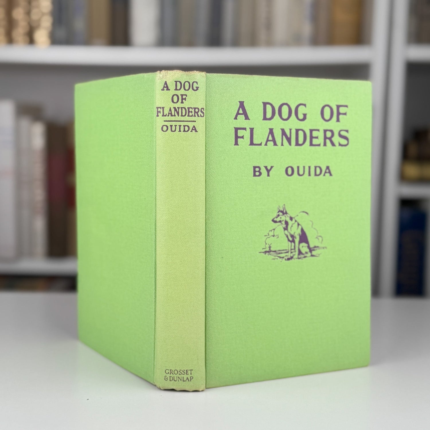 A Dog of Flanders and Other Stories, Ouida, Green Mid Century - Pretty Old Books