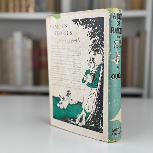 A Dog of Flanders and Other Stories, Ouida, Green Mid Century - Pretty Old Books
