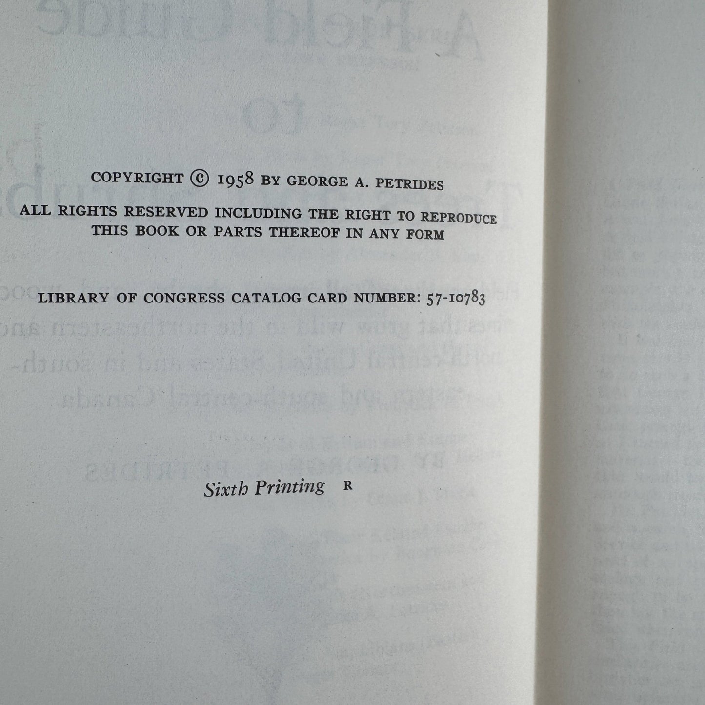 A Field Guide to Trees and Shrubs, Roger Tory Peterson Hardcover 1958 - Pretty Old Books