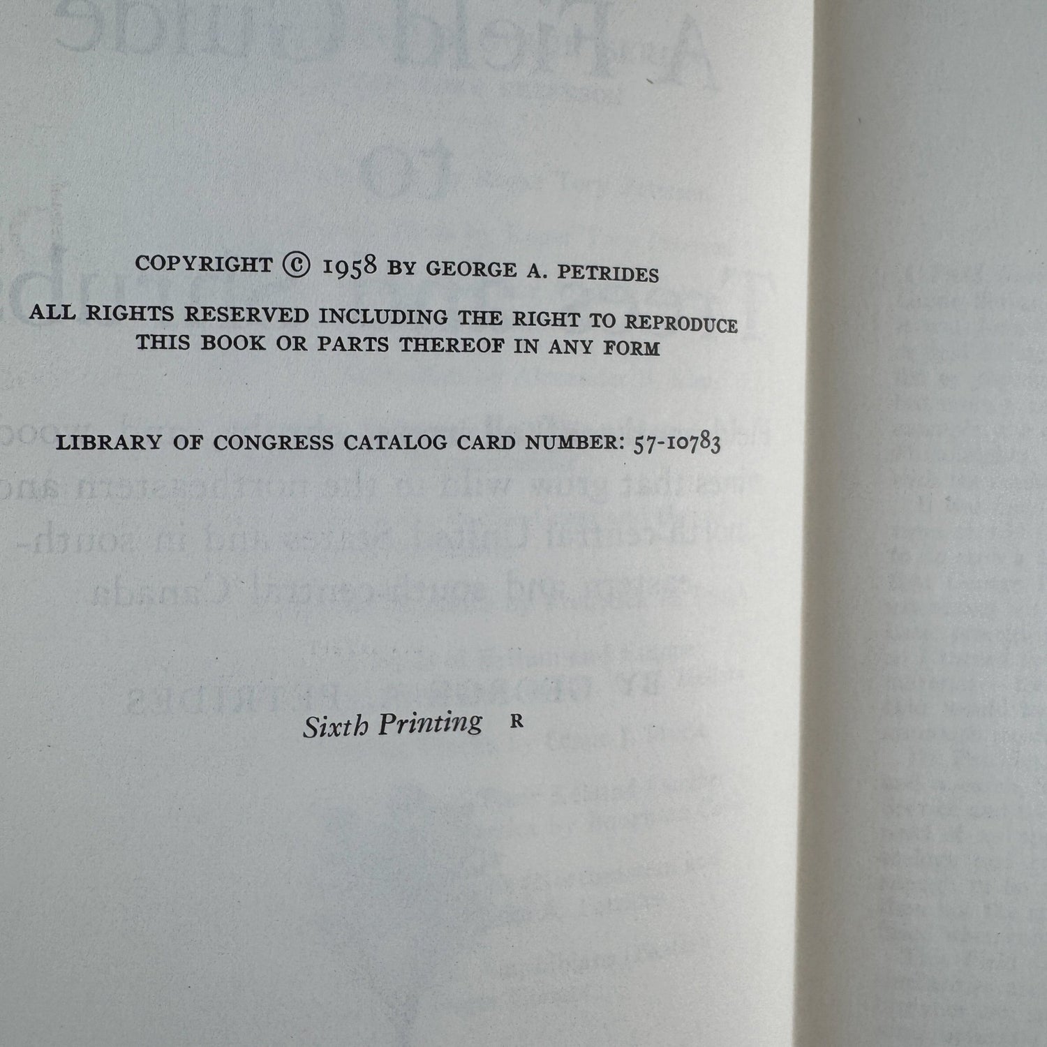 A Field Guide to Trees and Shrubs, Roger Tory Peterson Hardcover 1958 - Pretty Old Books