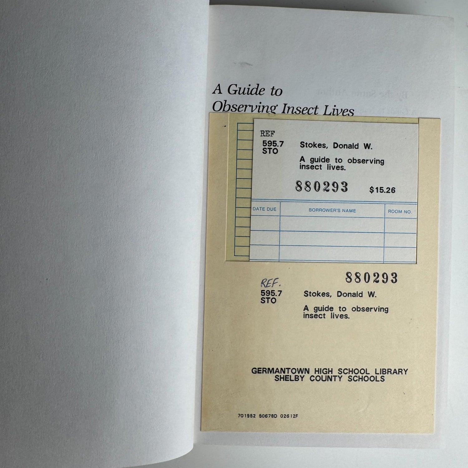 A Guide to Observing Insect Lives, Donald W. Stokes, 1983, Hardcover - Pretty Old Books