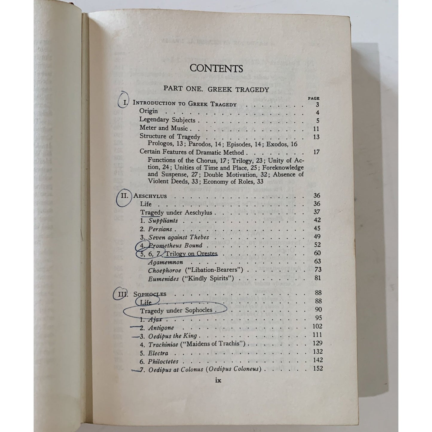 A Handbook of Classical Drama, Hardcover 1960 - Pretty Old Books