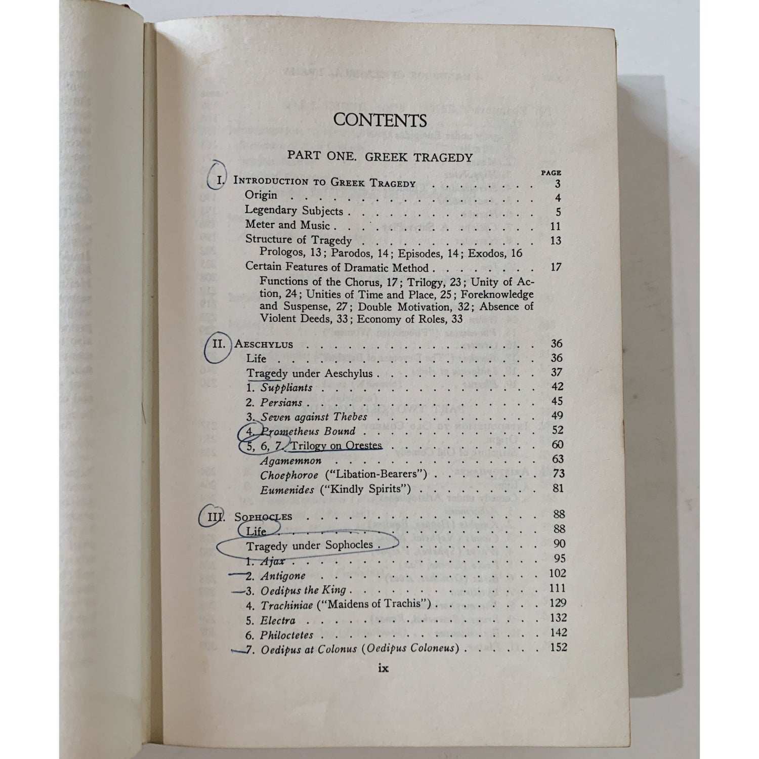 A Handbook of Classical Drama, Hardcover 1960 - Pretty Old Books