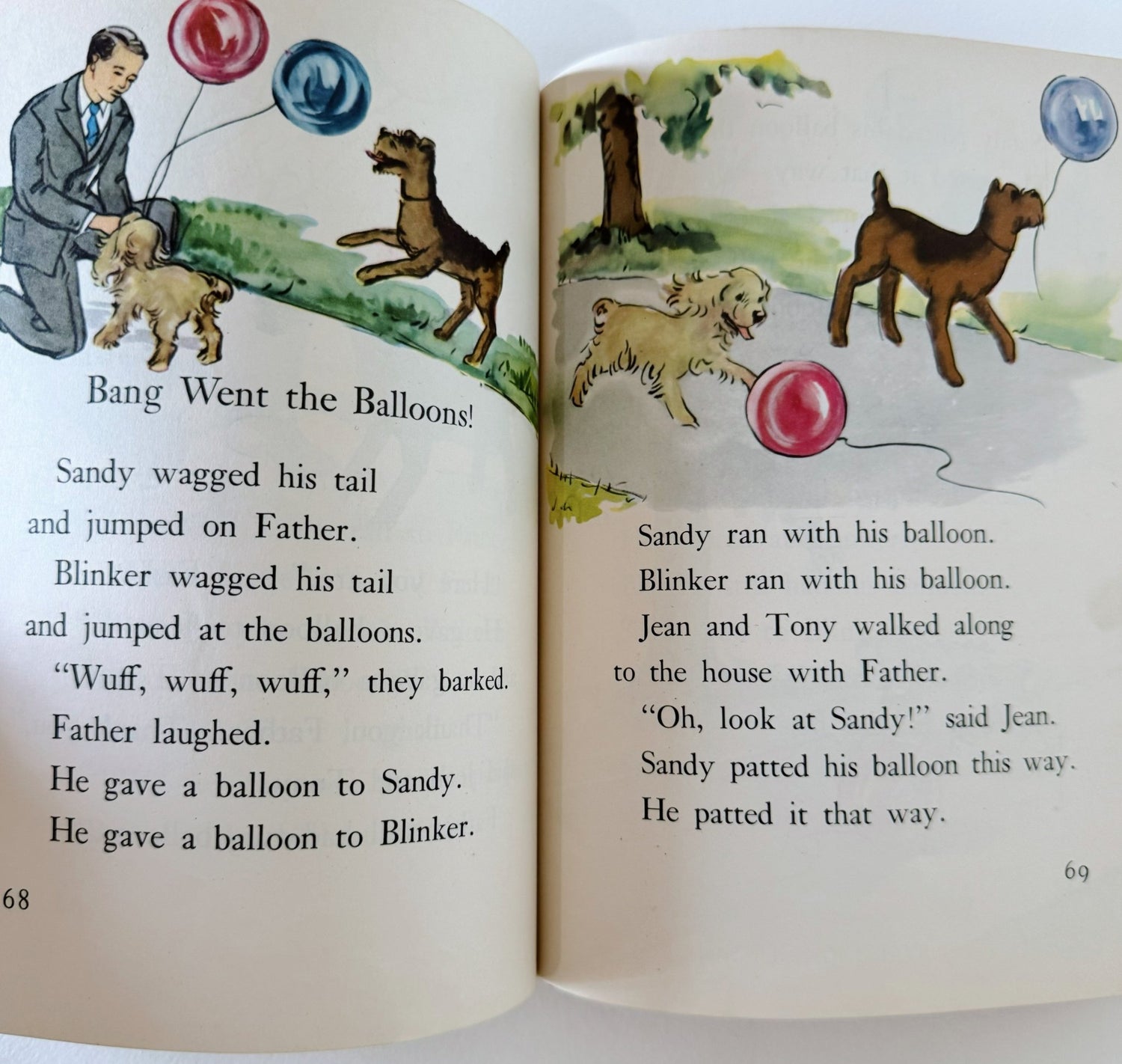 A Home For Sandy, Reading For Interest Series, Early Reader, 1942 - Pretty Old Books