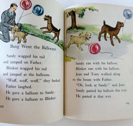 A Home For Sandy, Reading For Interest Series, Early Reader, 1942 - Pretty Old Books