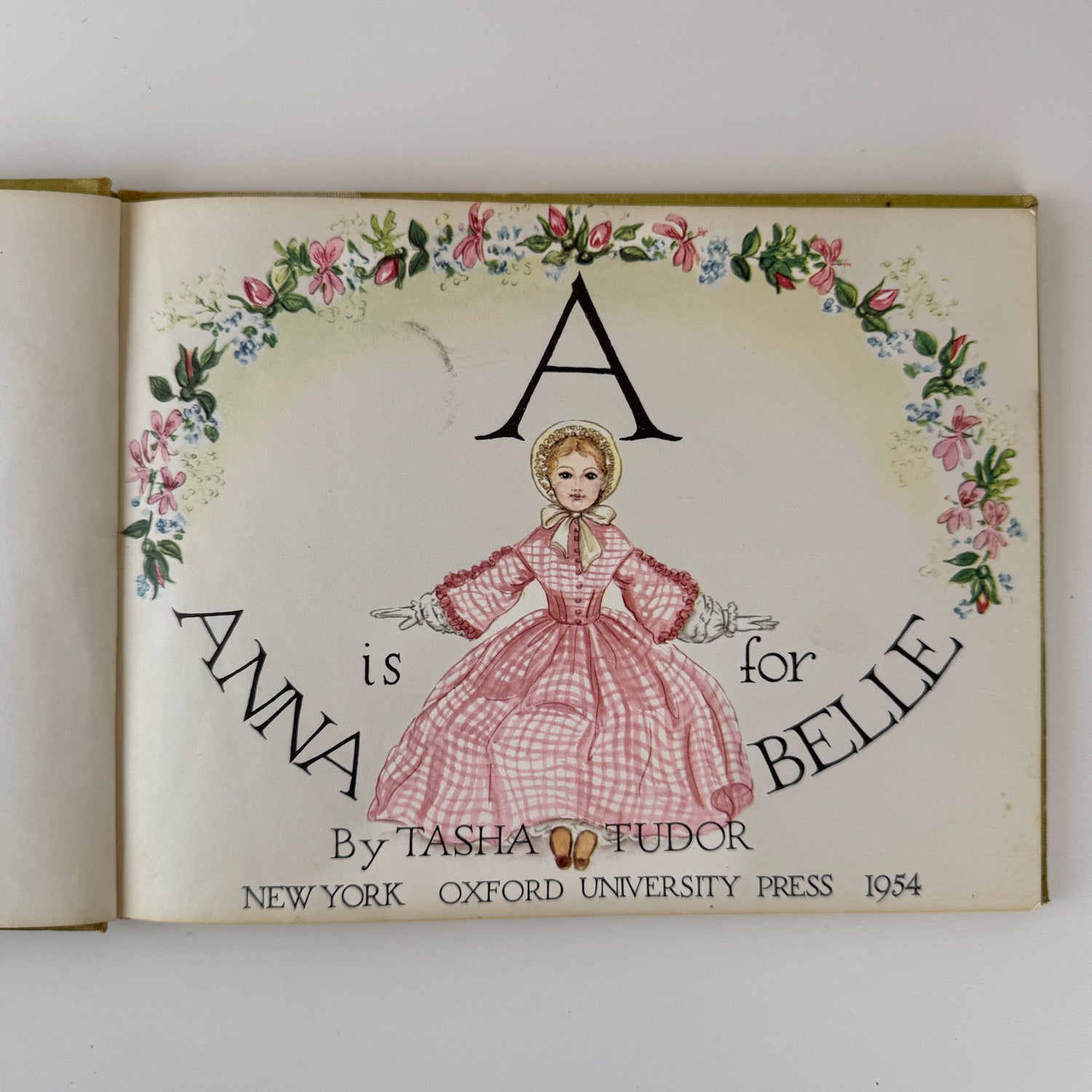 A is for Annabelle, Tasha Tudor, 1957 Second Printing, Hardcover - Pretty Old Books