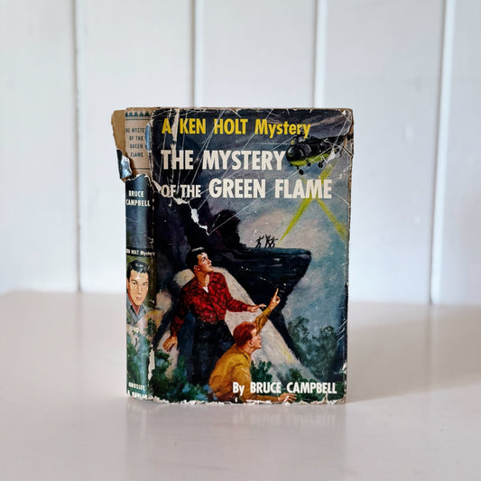 A Ken Holt Mystery, The Mystery of the Green Flame, 1955 Hardcover with Jacket - Pretty Old Books