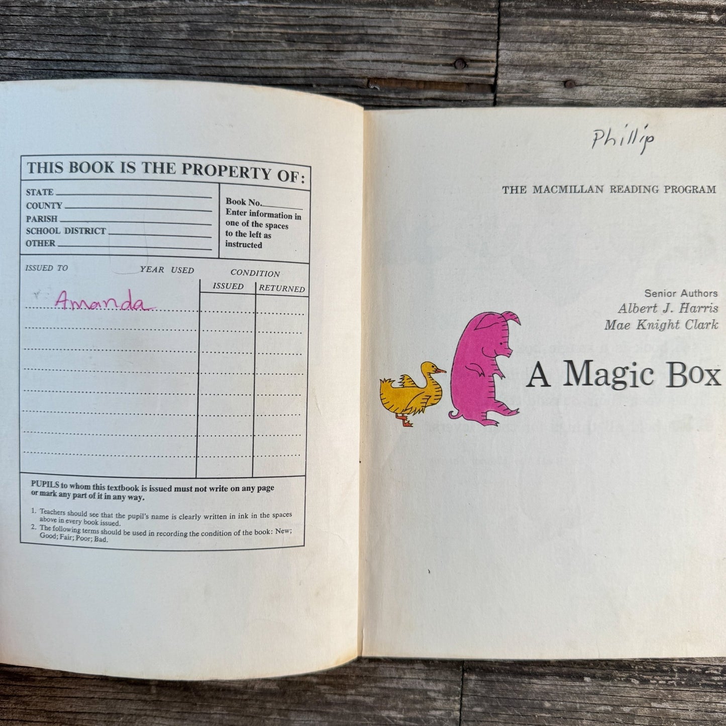A Magic Box, Macmillan Reading Program Preprimer 2, 1965 - Pretty Old Books