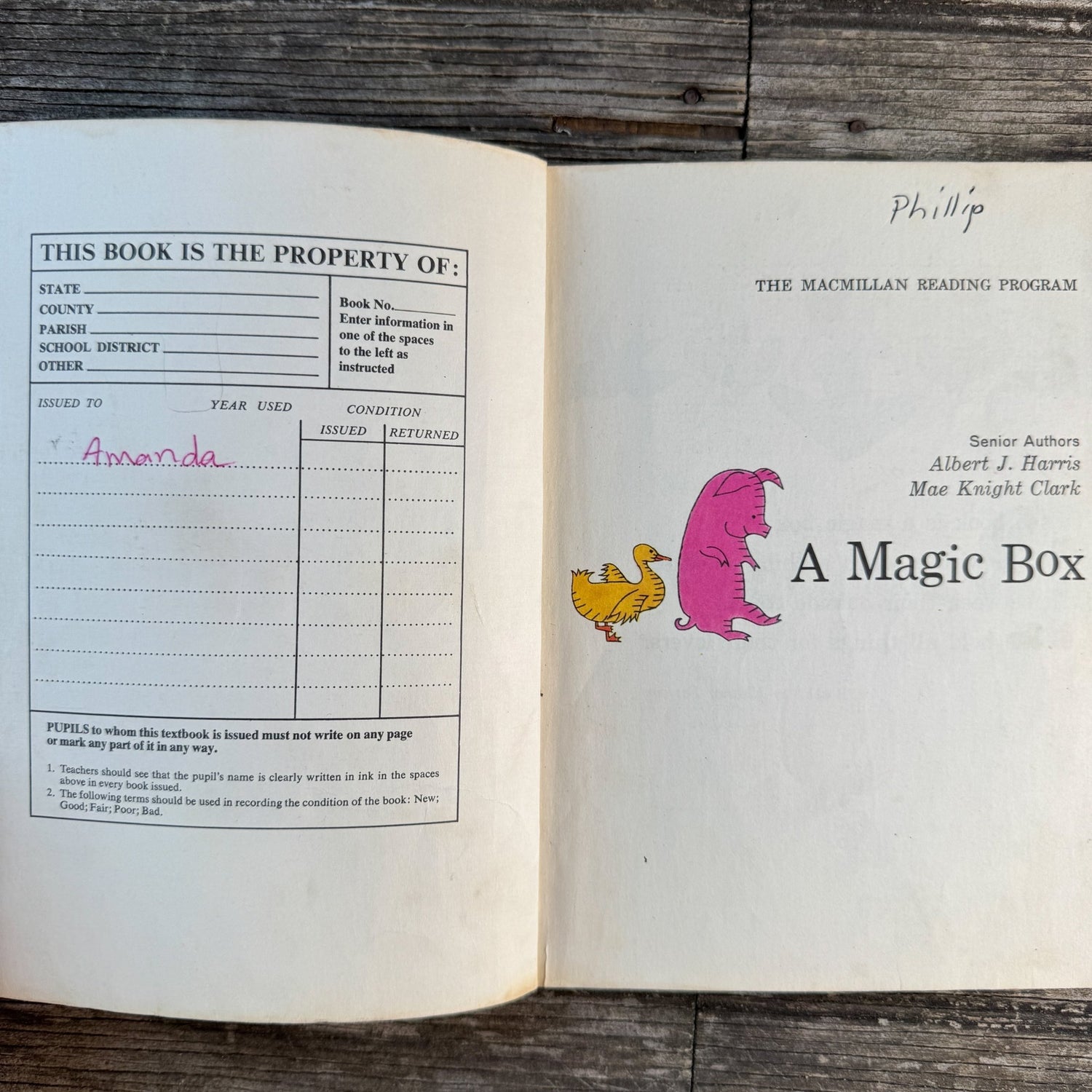 A Magic Box, Macmillan Reading Program Preprimer 2, 1965 - Pretty Old Books