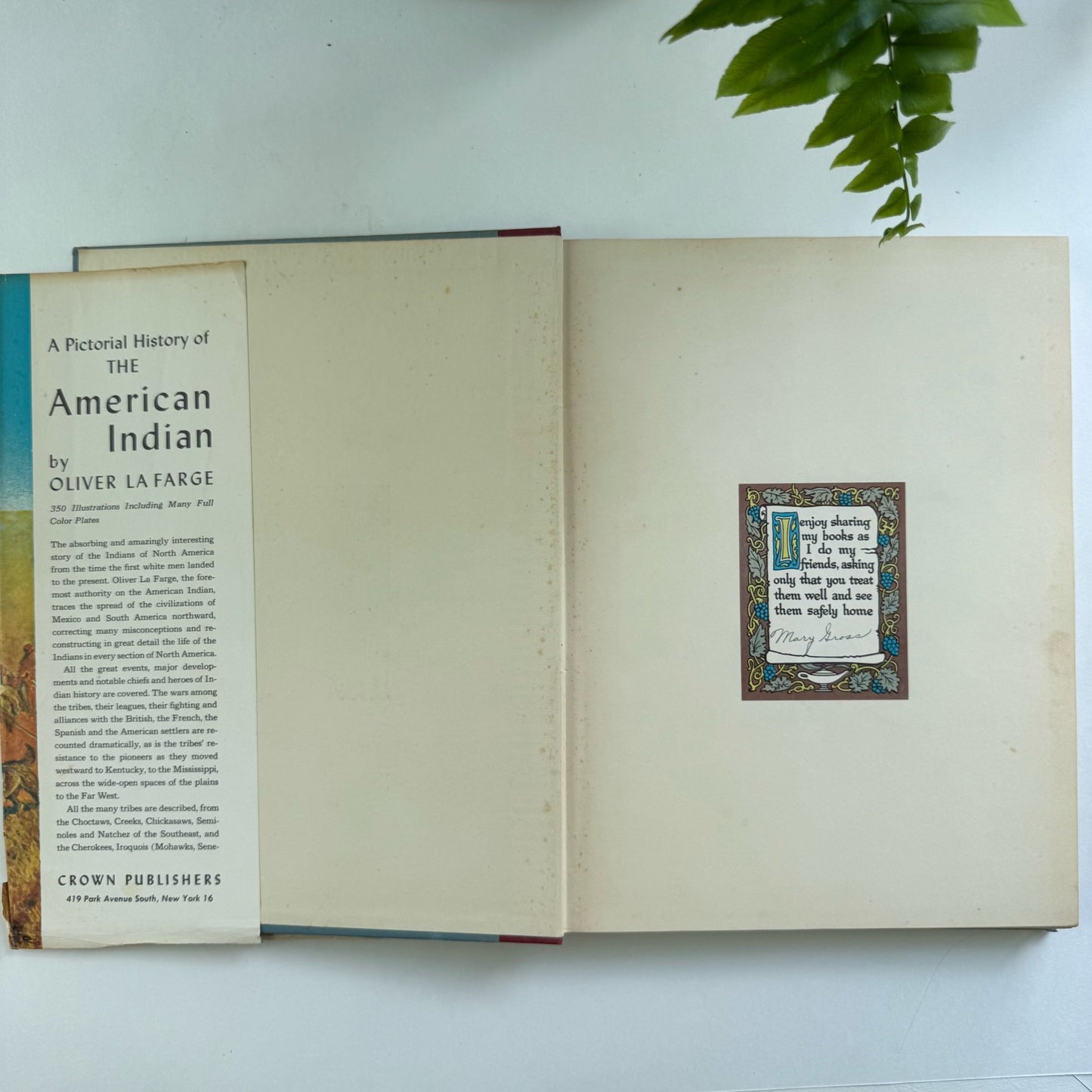 A Pictorial History of the American Indian, Oliver La Farge