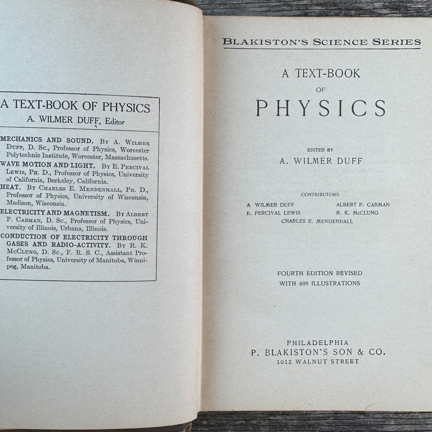A Text-Book of Physics, A. Wilmer Duff, 1916 - Pretty Old Books