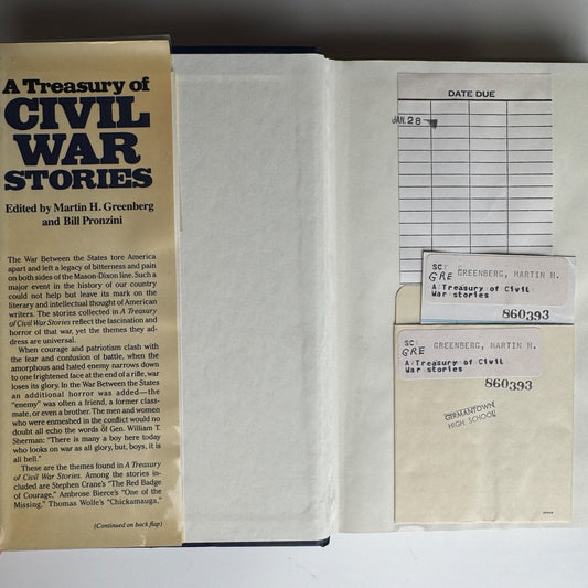 A Treasury of Civil War Stories by Martin H. Greenberg and Bill Pronzini, 1985 Hardcover - Pretty Old Books