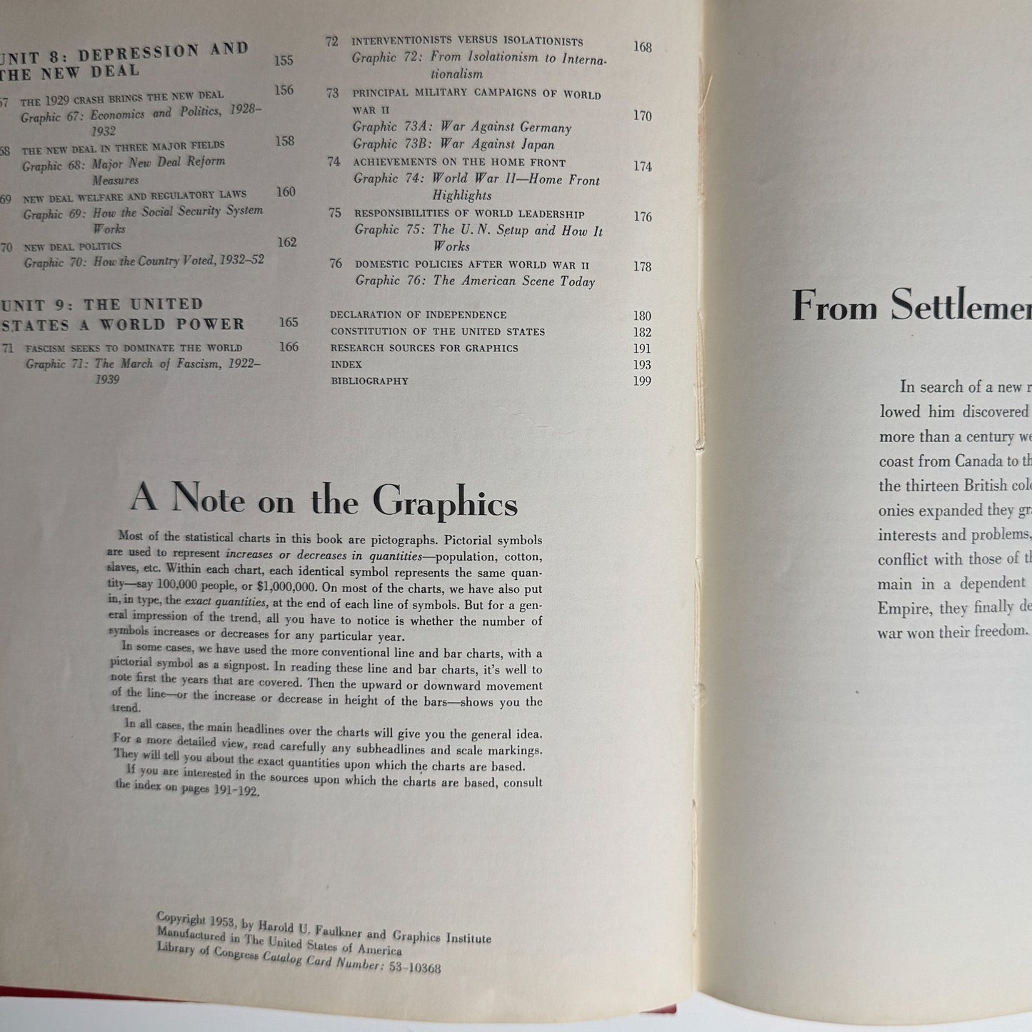 A Visual History of the United States by Harold U. Faulkner, 1953 - Pretty Old Books