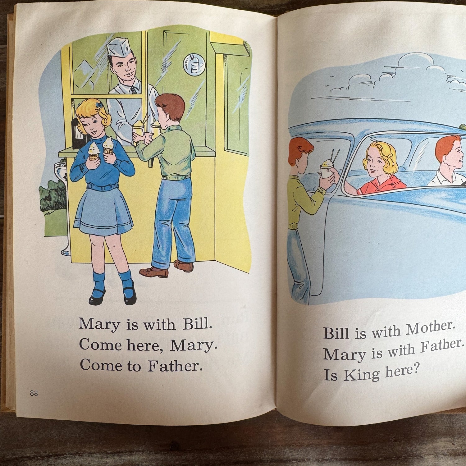 About Mary and Bill, 1963 Early Elementary Reader - Pretty Old Books