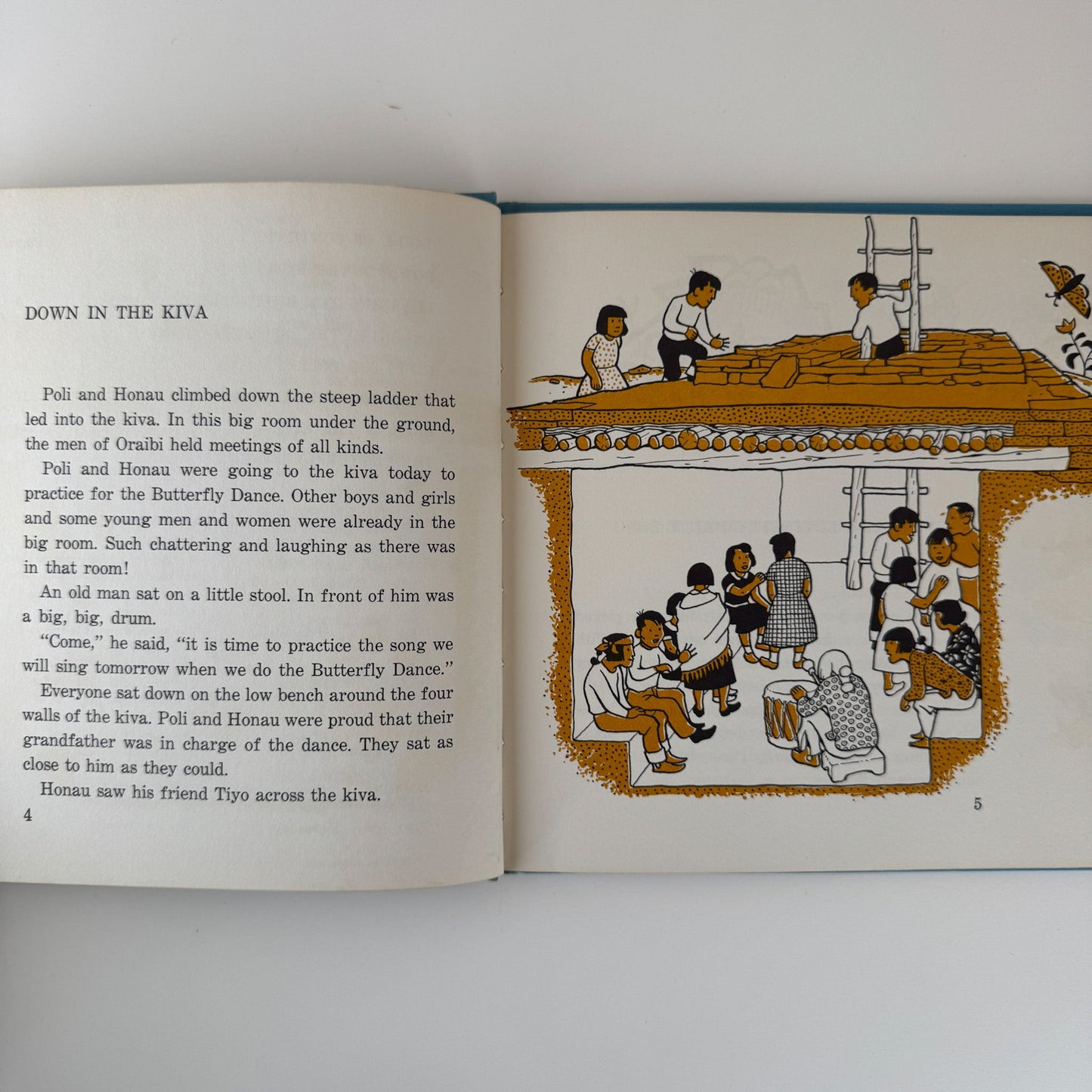About The Hopi Indian Butterfly Dance, 1965 Kids Book - Pretty Old Books