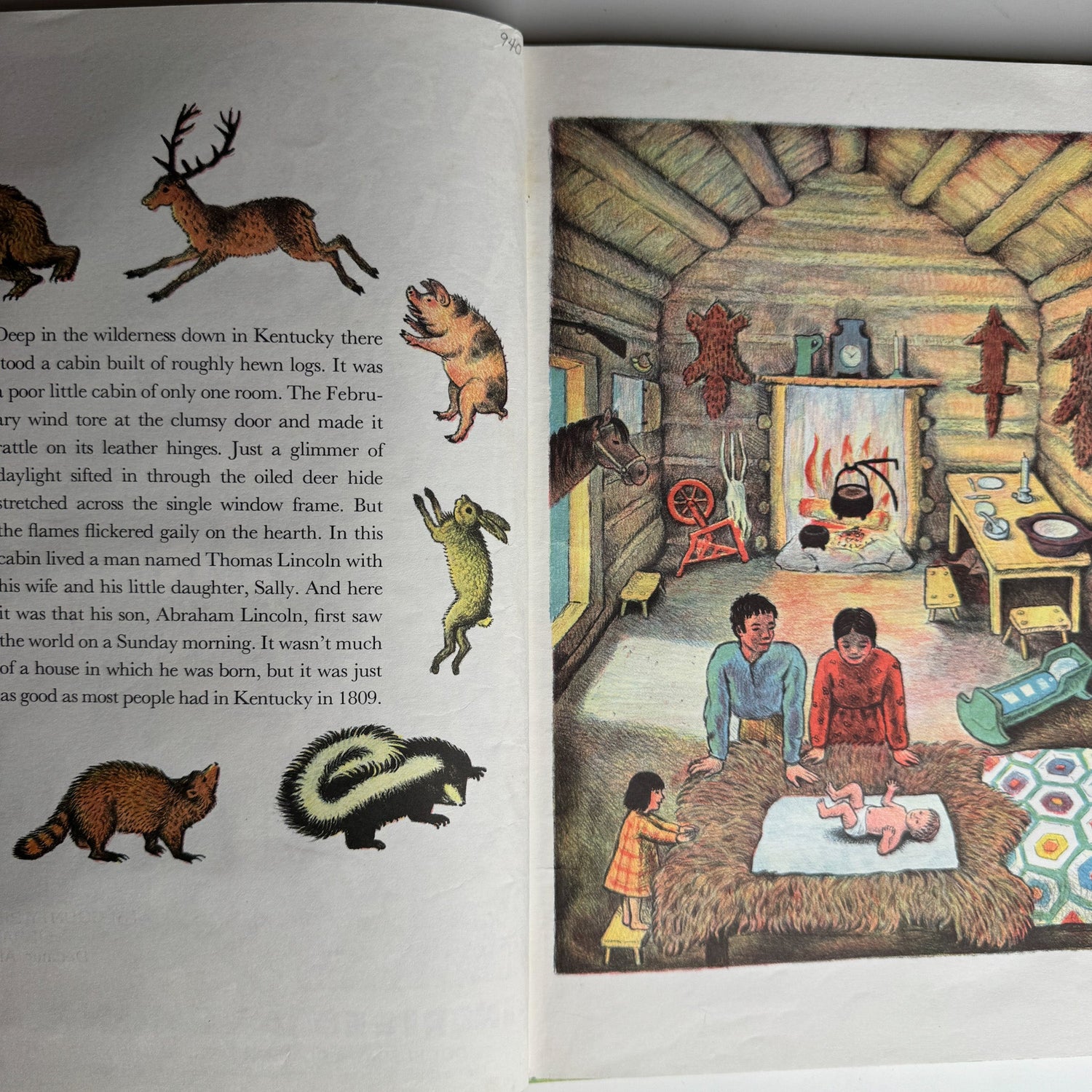 Abraham Lincoln, Ingri & Edgar Parin d'Aulaire, 1957 - Pretty Old Books