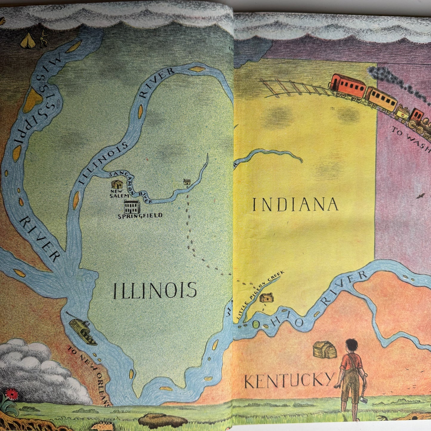 Abraham Lincoln, Ingri & Edgar Parin d'Aulaire, 1957 - Pretty Old Books